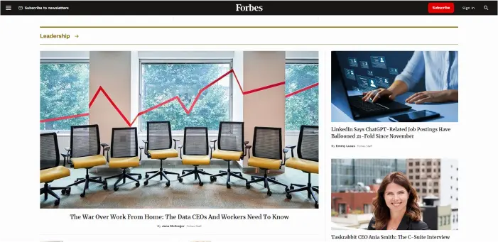 Artigos em inglês: a Forbes é uma ótima fonte de aprendizado de inglês corporativo