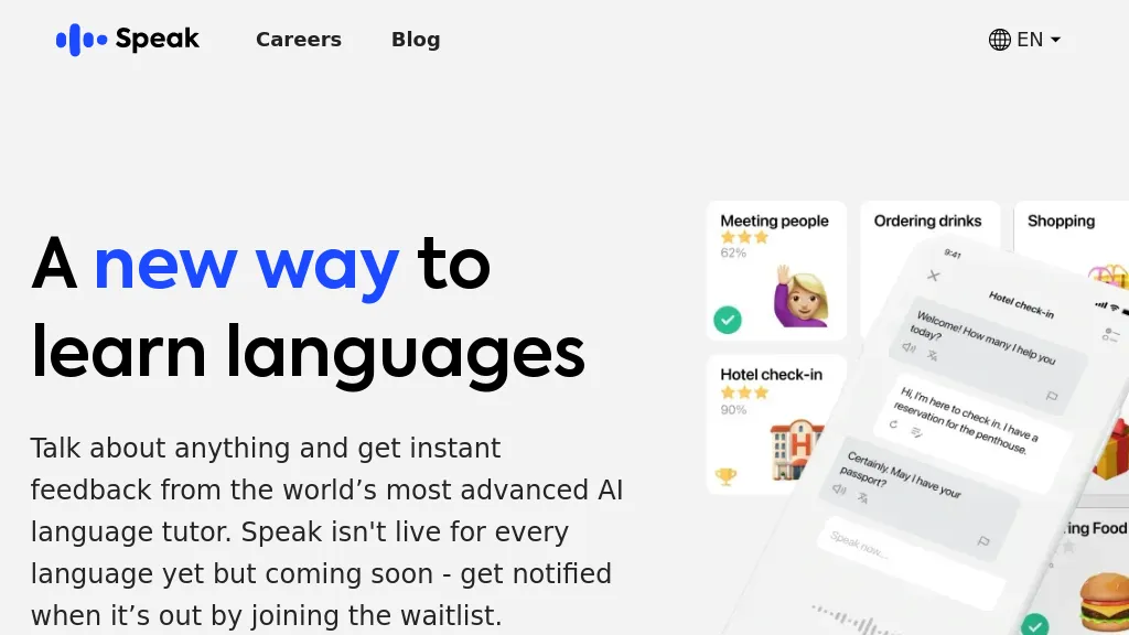 Speak: Inteligência Artificial para aprender inglês