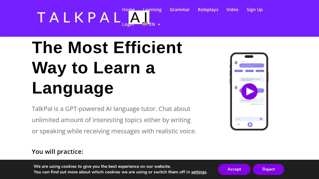 TalkPal: Inteligência Artificial para aprender inglês